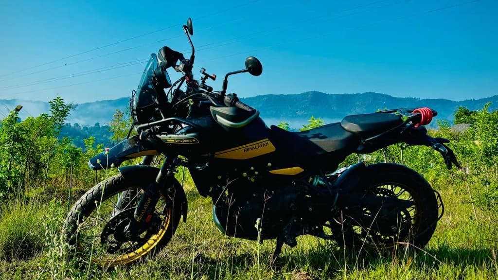 Royal Enfield Himalayan 452 Adventure Tourer in scenic mountain vista