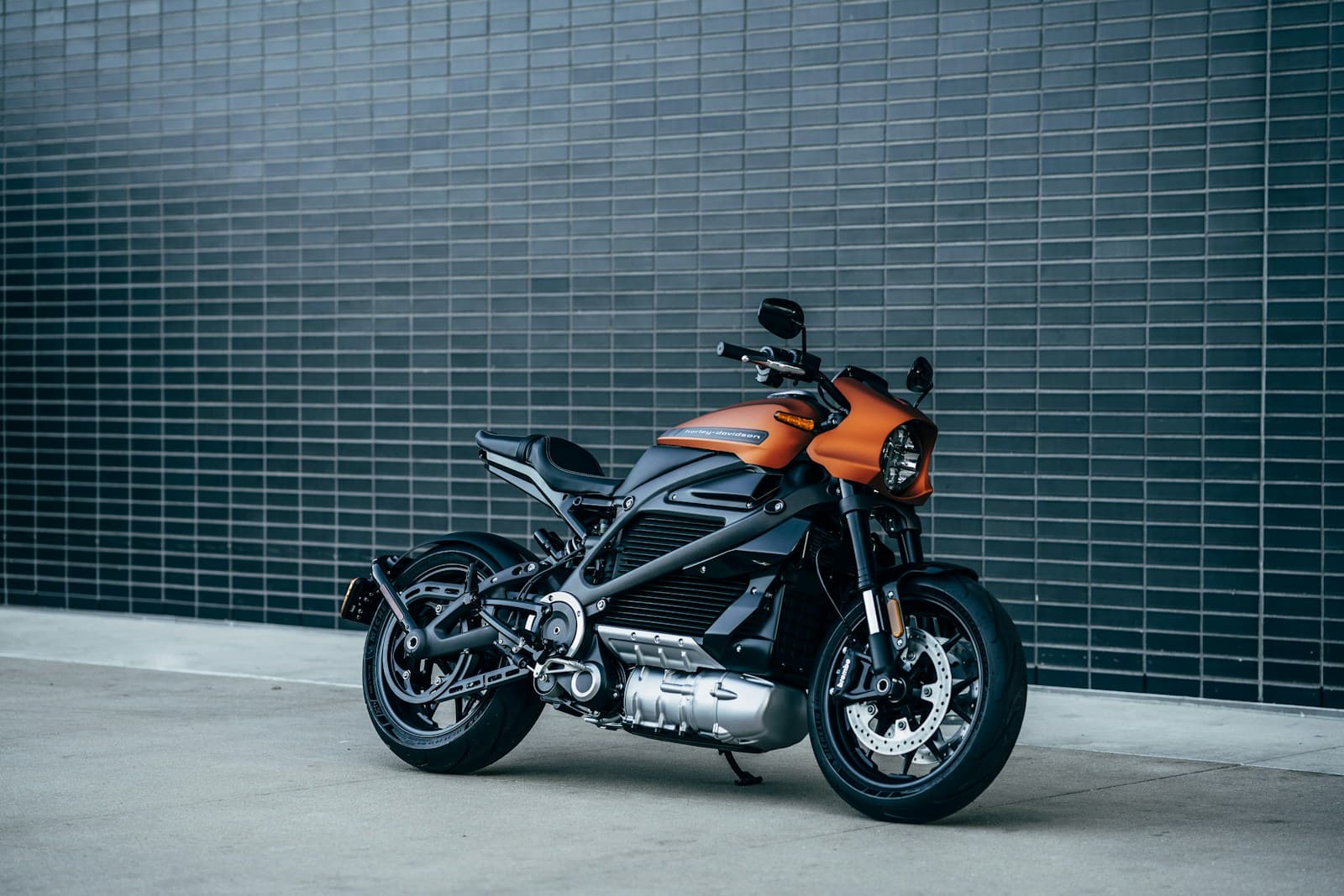 Urban motorcycle cruising through city streets